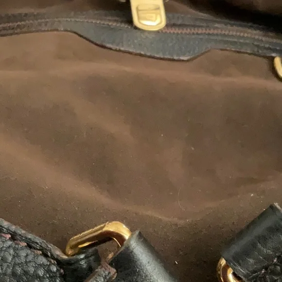AUTHENTIC LV Mahina Black Leather Handbag - Picture 11 of 12
